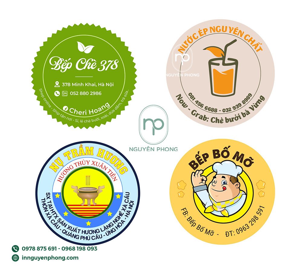 In logo tương ứng với dịch vụ kinh doanh